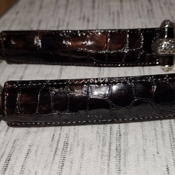 Brighton SHETLAND Leather Belt Size 38 Stretch Belt - Picture 2 of 7